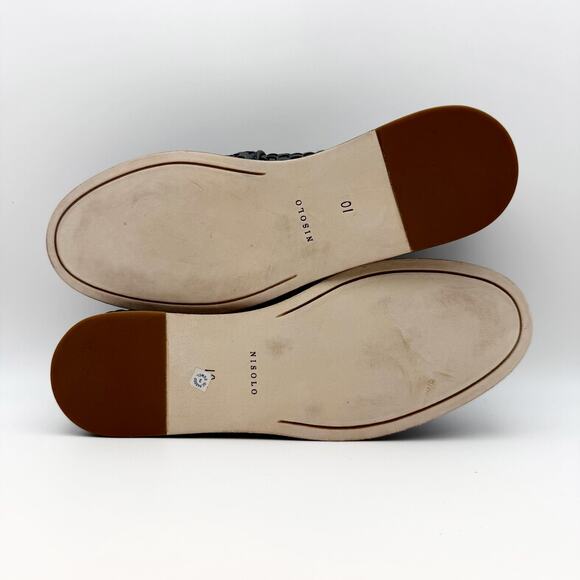 Nisolo Alejandro Mens Woven Slip-on Loafer US 10 Black Leather NIB - Picture 9 of 10